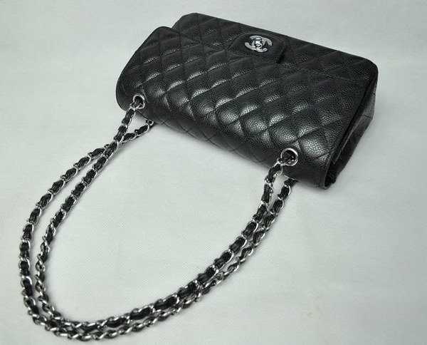 Chanel 2.55 Quilted Flap Bag 1112 Black with Silver Hardware Chanel 2.55 Quilted Flap Bag 1112 Black with Silver Hardware
