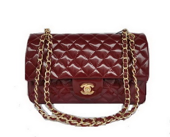 Cheap Chanel 2.55 Series Flap Bag 1112 Maroon Patent Leather Golden Hardware Cheap Chanel 2.55 Series Flap Bag 1112 Maroon Patent Leather Golden Hardware