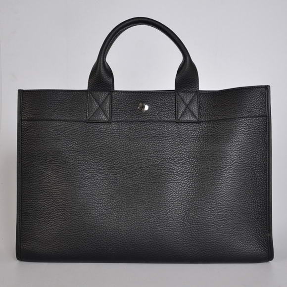 Hermes Briefcase 40CM Clemence Leather Bag Black Hermes Briefcase 40CM Clemence Leather Bag Black