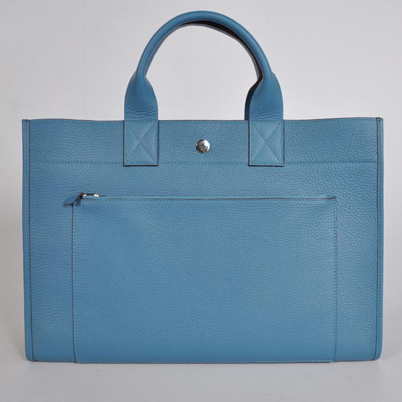 Hermes Briefcase 40CM Bag Clemence Leather Blue Hermes Briefcase 40CM Bag Clemence Leather Blue
