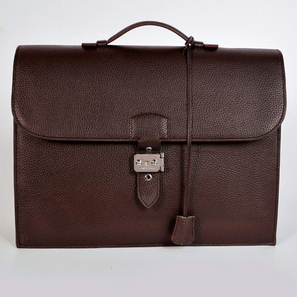 Hermes Sac Depeche 38cm Briefcase Clemence Brown Hermes Sac Depeche 38cm Briefcase Clemence Brown