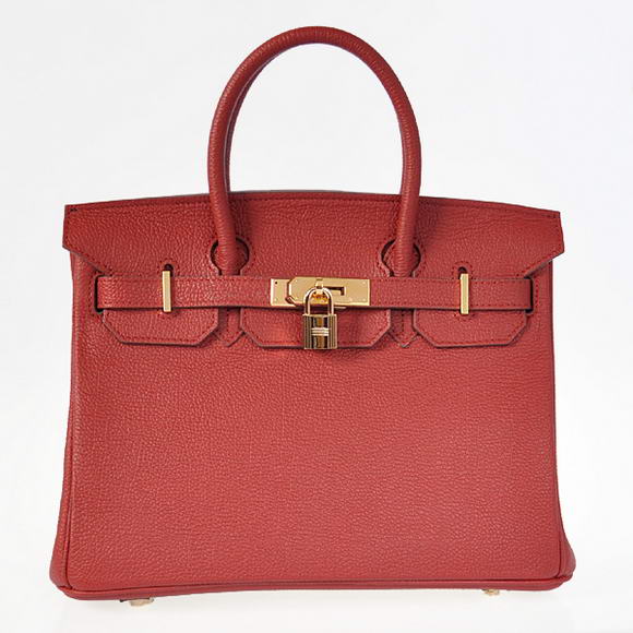 Hermes Birkin 30CM Tote Bags Bordeaux Smooth Leather Gold Hermes Birkin 30CM Tote Bags Bordeaux Smooth Leather Gold