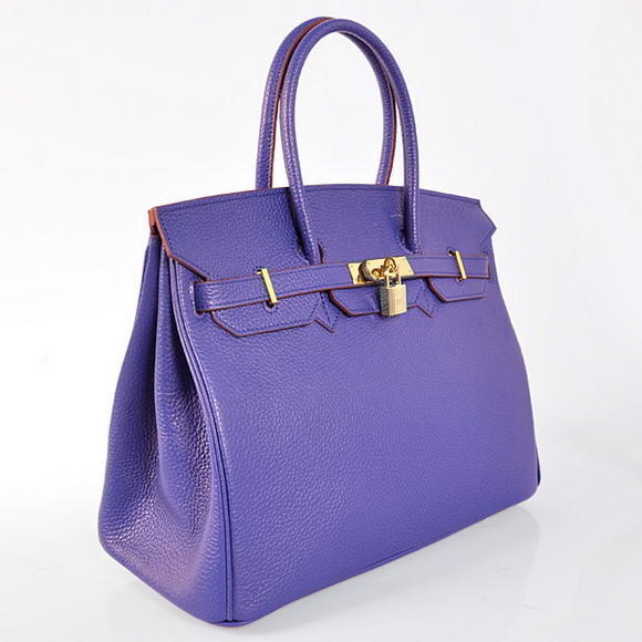 Hermes Birkin 35CM Tote Bags Togo Leather Blue Golden Hermes Birkin 35CM Tote Bags Togo Leather Blue Golden