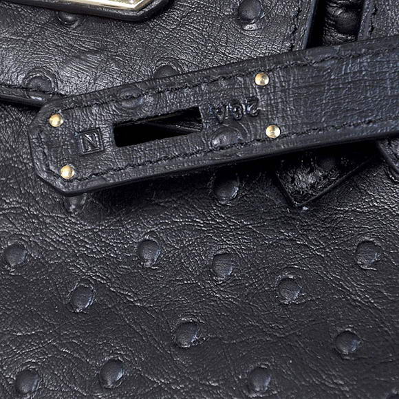 Hermes Birkin 35CM Tote Bags Ostrich Togo Leather Black Golden Hermes Birkin 35CM Tote Bags Ostrich Togo Leather Black Golden