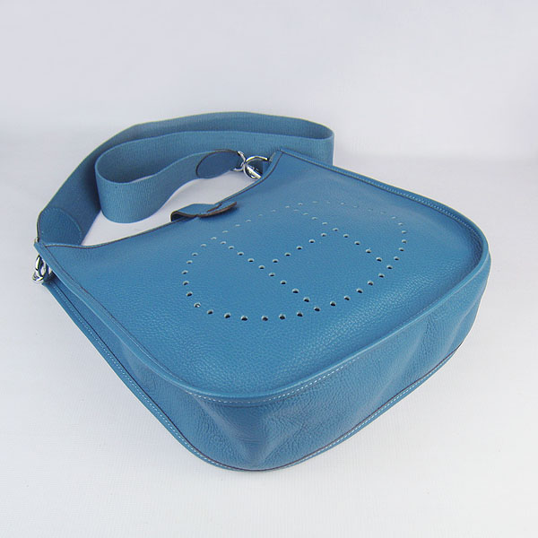 Hermes Cowhide Evelyne Messenger Bag 6309 Blue Hermes Cowhide Evelyne Messenger Bag 6309 Blue