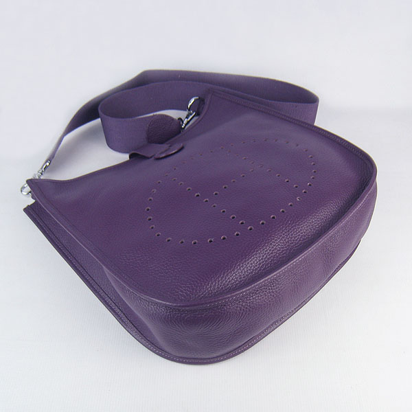 Hermes Cowhide Evelyne Messenger Bag 6309 Purple Hermes Cowhide Evelyne Messenger Bag 6309 Purple