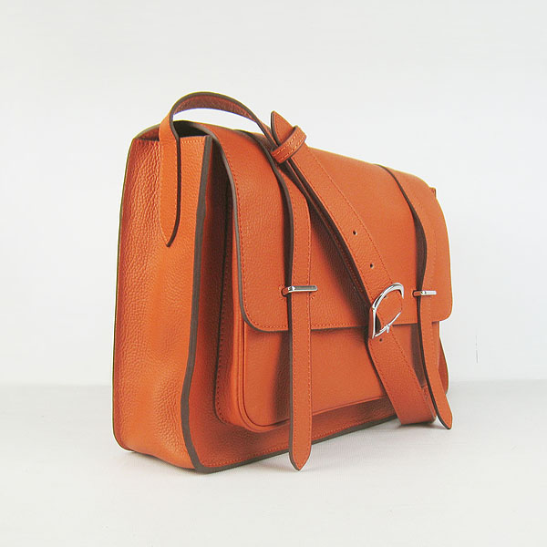 Hermes Jypsiere Togo Leather Messenger Bag H2810 Orange Hermes Jypsiere Togo Leather Messenger Bag H2810 Orange