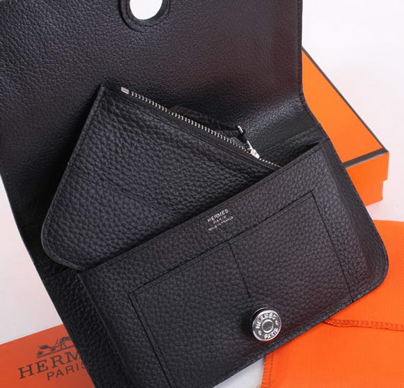 Hermes Dogon Combined Wallets A508 Black Hermes Dogon Combined Wallets A508 Black