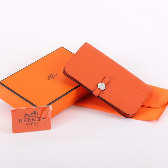 Hermes Dogon Combined Wallets A508 Orange Hermes Dogon Combined Wallets A508 Orange