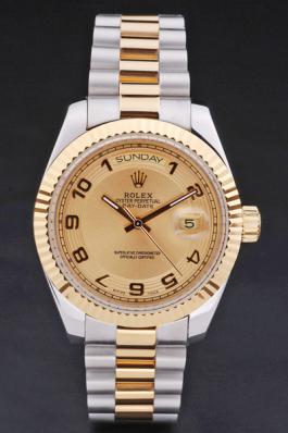 Rolex Day-Date 33mm Golden Surface Cutwork Watch-RD2882 Rolex Day-Date 33mm Golden Surface Cutwork Watch-RD2882