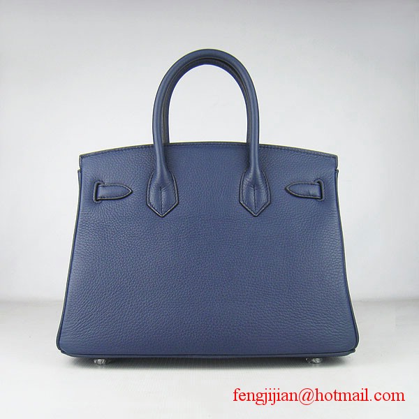 Hermes Birkin 30cm Togo Leather Bag Dark Blue 6088 Hermes Birkin 30cm Togo Leather Bag Dark Blue 6088