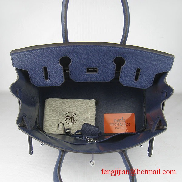 Hermes Birkin 30cm Togo Leather Bag Dark Blue 6088 Hermes Birkin 30cm Togo Leather Bag Dark Blue 6088