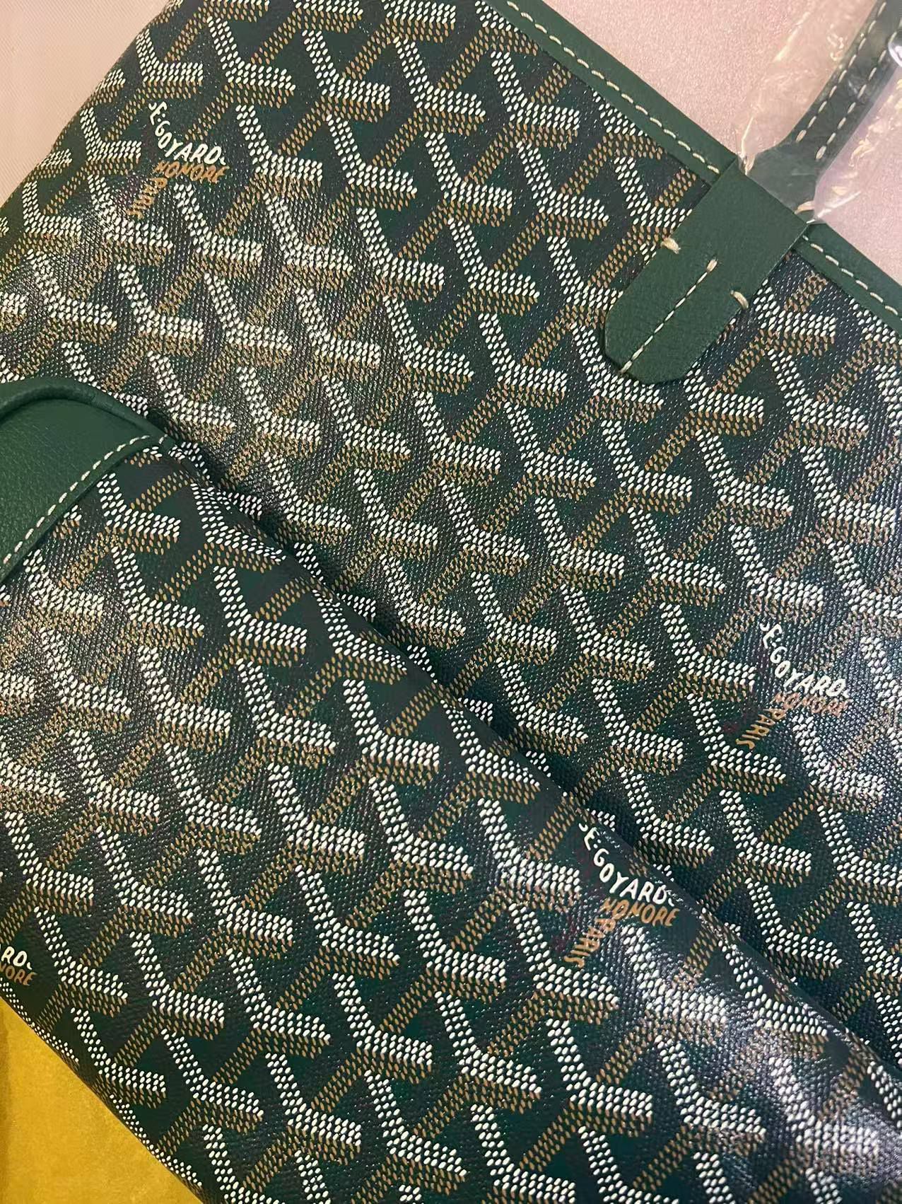 Goyard Calfskin Leather Tote Bag 20218 green Goyard Calfskin Leather Tote Bag 20218 green