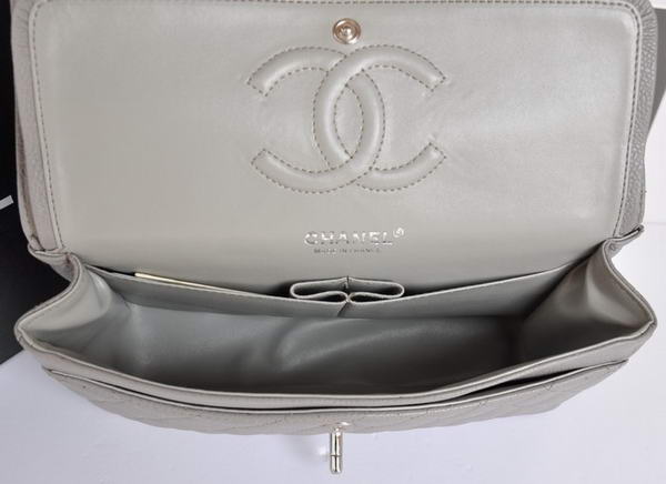 Chanel A1112 2.55 Series Flap Bag Original Caviar Leather Grey Chanel A1112 2.55 Series Flap Bag Original Caviar Leather Grey