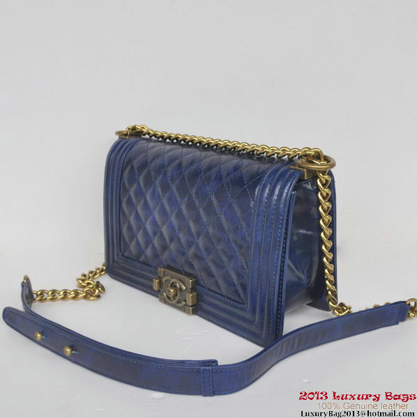Boy Chanel Flap Shoulder Bag Iridescent Leather A67086 Blue Boy Chanel Flap Shoulder Bag Iridescent Leather A67086 Blue