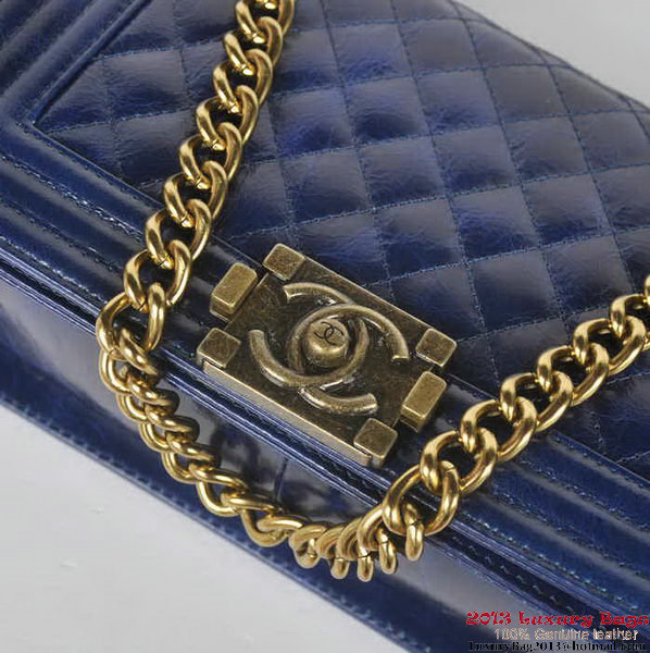 Boy Chanel Flap Shoulder Bag Iridescent Leather A67086 Blue Boy Chanel Flap Shoulder Bag Iridescent Leather A67086 Blue