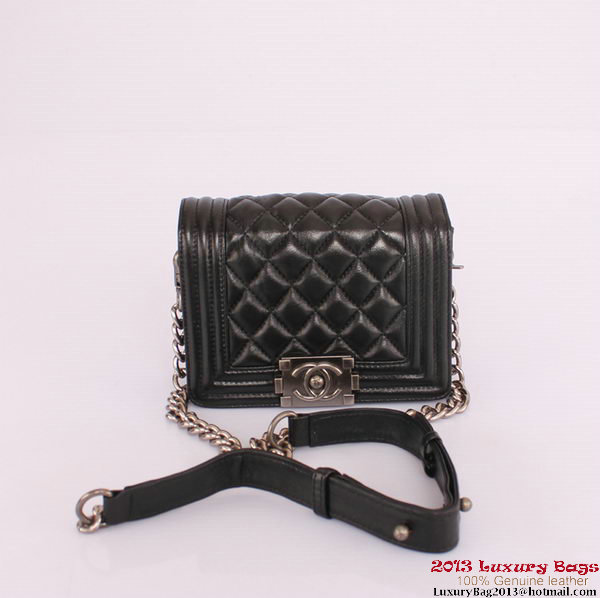 Twin Boy Chanel Flap Shoulder Bag Sheepskin Leather A67078 Black Twin Boy Chanel Flap Shoulder Bag Sheepskin Leather A67078 Black