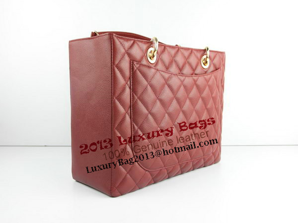 Chanel A50995 Maroon Original Cannage Leather Shoulder Bag Gold Chanel A50995 Maroon Original Cannage Leather Shoulder Bag Gold
