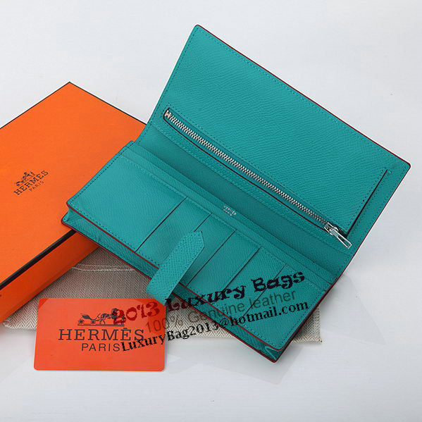 Hermes Bearn Japonaise Bi-Fold Wallet Original Leather A208 Light Green Hermes Bearn Japonaise Bi-Fold Wallet Original Leather A208 Light Green
