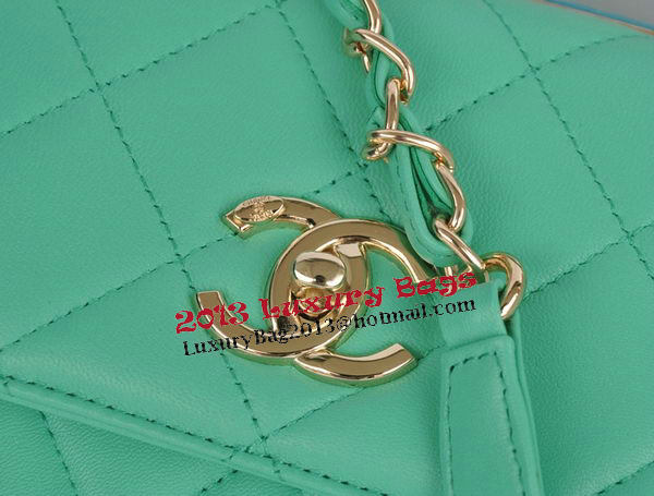 Chanel Classic Top Handle Bag Original Sheepskin Leather CHA92236 Green Chanel Classic Top Handle Bag Original Sheepskin Leather CHA92236 Green