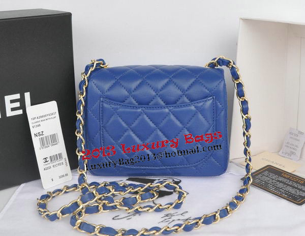 Chanel mini Classic Flap Bag Blue Original Sheekskin CHA1115 Gold Chanel mini Classic Flap Bag Blue Original Sheekskin CHA1115 Gold