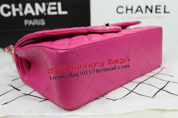 Chanel Classic Flap Bag Rose Original Leather CF1113 Gold Chanel Classic Flap Bag Rose Original Leather CF1113 Gold