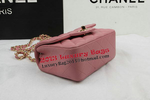 Chanel Classic MINI Flap Bag Pink Original Sheep Leather CF1115 Gold Chanel Classic MINI Flap Bag Pink Original Sheep Leather CF1115 Gold
