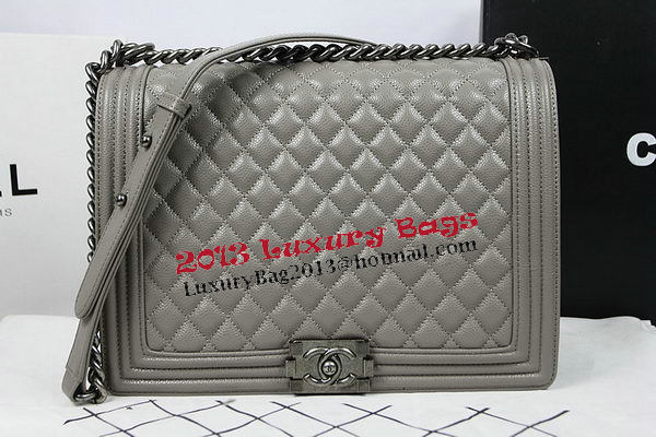 Boy Chanel Flap Shoulder Bag Original Cannage Pattern A67087 Grey Boy Chanel Flap Shoulder Bag Original Cannage Pattern A67087 Grey