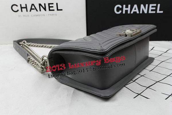 Boy Chanel Flap Shoulder Bags Original Lambskin A67025 Grey Boy Chanel Flap Shoulder Bags Original Lambskin A67025 Grey