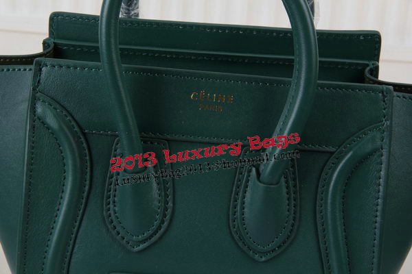 Celine Luggage Nano Bag Original Leather CTS3309 Green Celine Luggage Nano Bag Original Leather CTS3309 Green