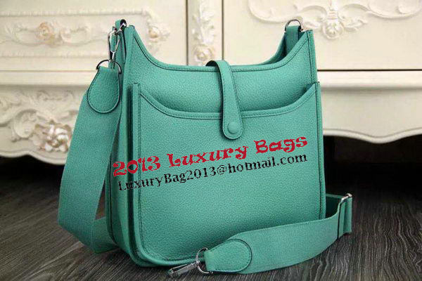 Hermes Evelyne 28cm Messenger Bag Original Leather H1188 Light Green Hermes Evelyne 28cm Messenger Bag Original Leather H1188 Light Green