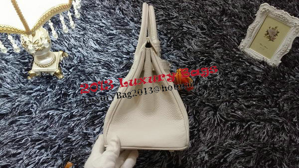 Hermes Birkin 30CM Tote Bags Litchi Leather H30LI White Hermes Birkin 30CM Tote Bags Litchi Leather H30LI White