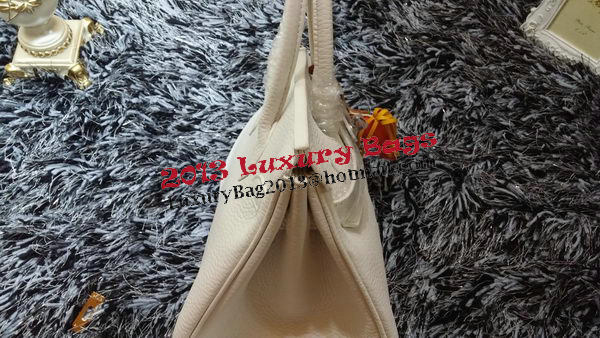 Hermes Birkin 30CM Tote Bags Litchi Leather H30LI White Hermes Birkin 30CM Tote Bags Litchi Leather H30LI White