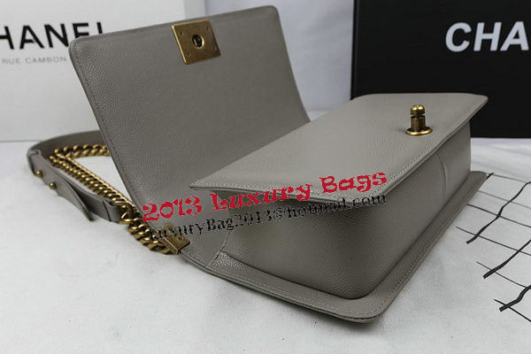 Boy Chanel Flap Bag Original Grey Cannage Pattern A67025 Gold Boy Chanel Flap Bag Original Grey Cannage Pattern A67025 Gold