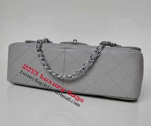 Chanel Jumbo Quilted Classic Flap Bag Grey Cannage Patterns A58600 Silver Chanel Jumbo Quilted Classic Flap Bag Grey Cannage Patterns A58600 Silver