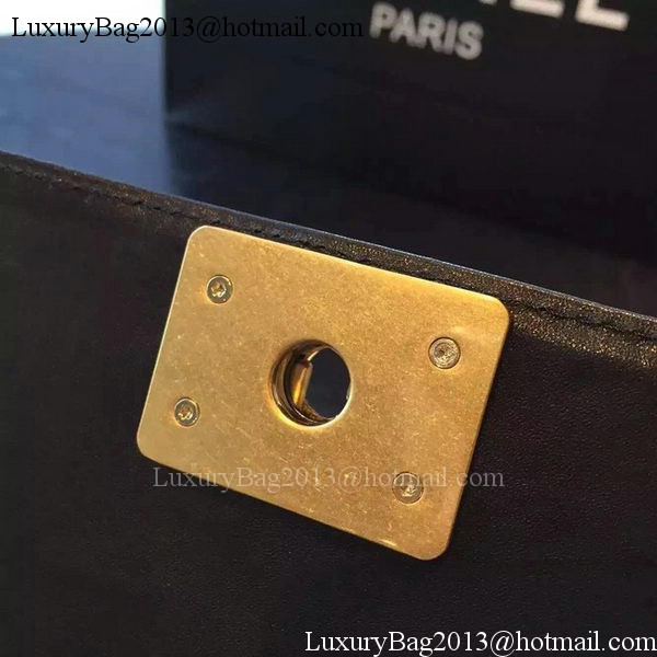Chanel Boy Flap Shoulder Bag Black Python Leather A66095 Gold Chanel Boy Flap Shoulder Bag Black Python Leather A66095 Gold