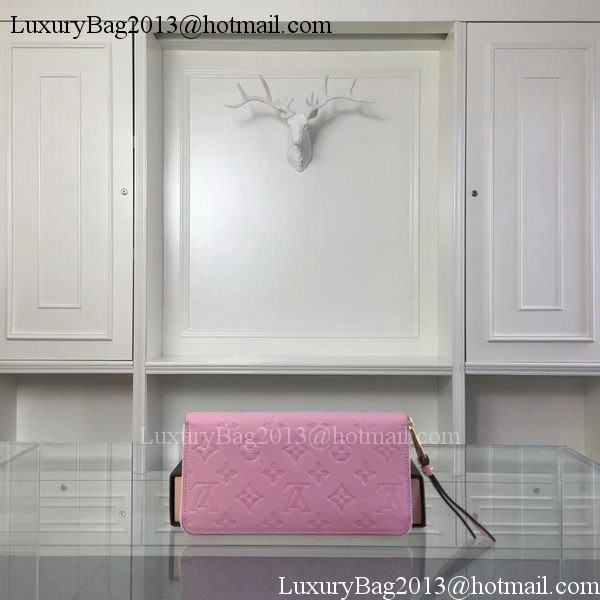 Louis Vuitton Monogram Empreinte Zippy Wallet M61035 Pink Louis Vuitton Monogram Empreinte Zippy Wallet M61035 Pink
