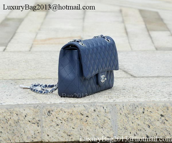 Chanel 2.55 Series Flap Bag Blue Cannage Pattern A1112 Silver Chanel 2.55 Series Flap Bag Blue Cannage Pattern A1112 Silver