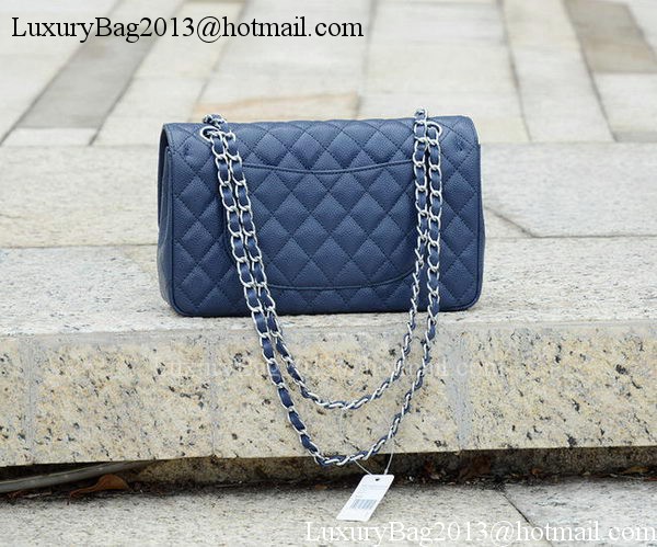 Chanel 2.55 Series Flap Bag Blue Cannage Pattern A1112 Silver Chanel 2.55 Series Flap Bag Blue Cannage Pattern A1112 Silver