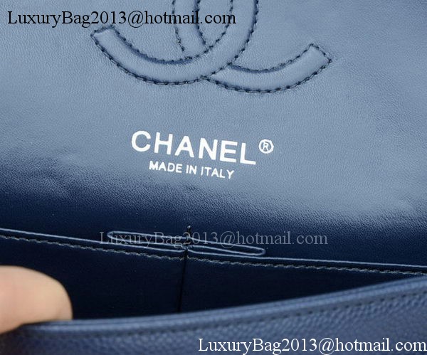 Chanel 2.55 Series Flap Bag Blue Cannage Pattern A1112 Silver Chanel 2.55 Series Flap Bag Blue Cannage Pattern A1112 Silver