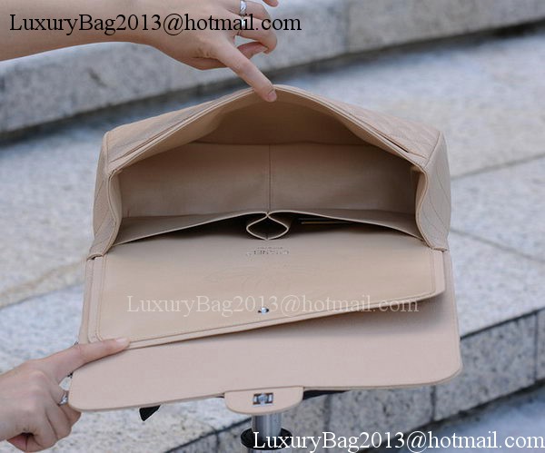 Chanel Maxi Quilted Classic Flap Bag Apricot Cannage Pattern A58601 Silver Chanel Maxi Quilted Classic Flap Bag Apricot Cannage Pattern A58601 Silver