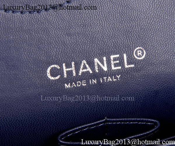 Chanel Maxi Quilted Classic Flap Bag Blue Cannage Pattern A58601 Silver Chanel Maxi Quilted Classic Flap Bag Blue Cannage Pattern A58601 Silver
