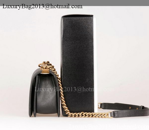 Boy Chanel Flap Shoulder Bag Black Original Cannage Pattern A67086 Gold Boy Chanel Flap Shoulder Bag Black Original Cannage Pattern A67086 Gold