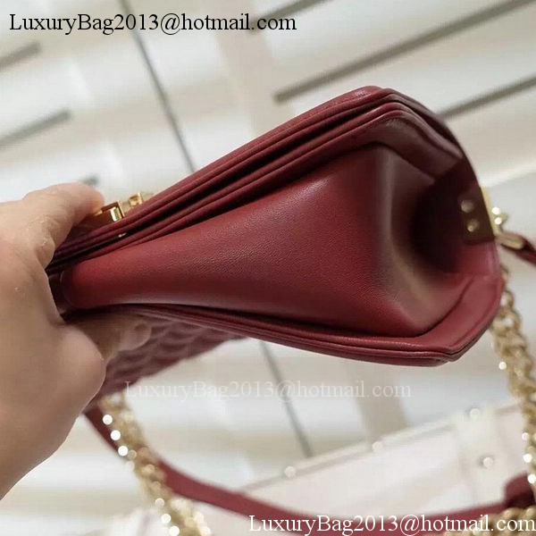 Chanel Boy Flap Shoulder Bag Burgundy Original Sheepskin Leather A67086 Gold Chanel Boy Flap Shoulder Bag Burgundy Original Sheepskin Leather A67086 Gold