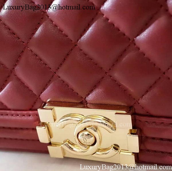 Chanel Boy Flap Shoulder Bag Burgundy Original Sheepskin Leather A67086 Gold Chanel Boy Flap Shoulder Bag Burgundy Original Sheepskin Leather A67086 Gold