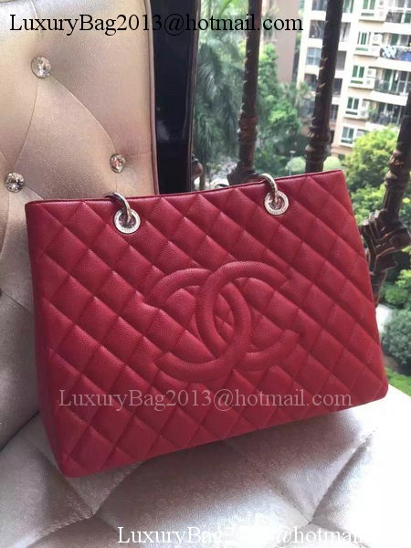 Chanel Shopper Bag Original Calfskin Leather A95021 Red Chanel Shopper Bag Original Calfskin Leather A95021 Red