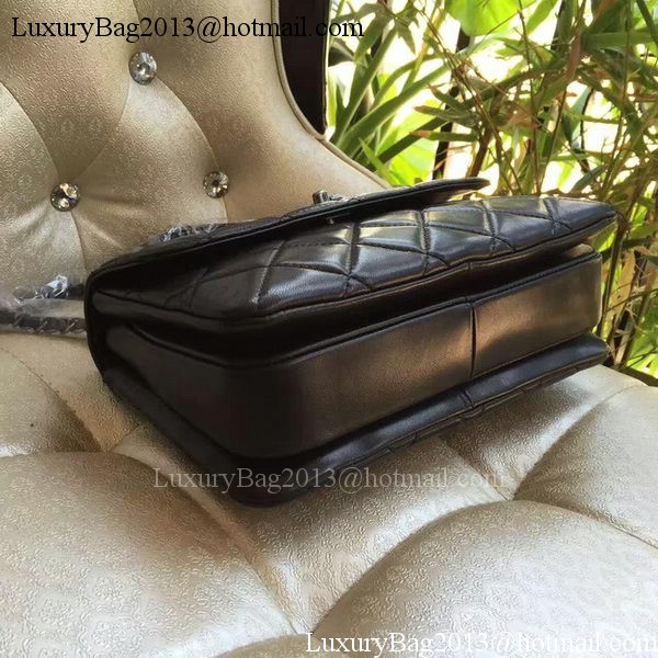 Chanel Classic Top Flap Bag Black Original Sheepskin Leather A92236 Silver Chanel Classic Top Flap Bag Black Original Sheepskin Leather A92236 Silver