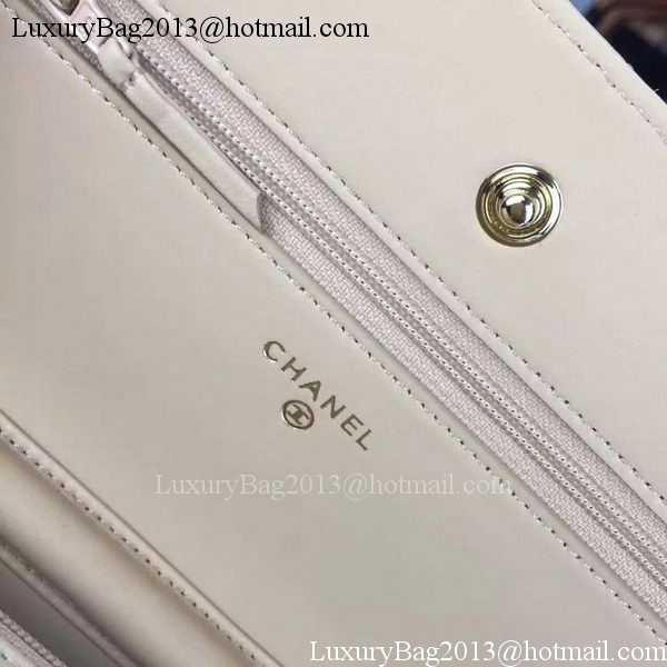 Chanel WOC mini Flap Bag Apricot Sheepskin A5373 Gold Chanel WOC mini Flap Bag Apricot Sheepskin A5373 Gold