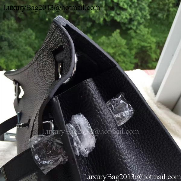 Hermes Jypsiere 31CM Shoulder Bag Calfskin Leather H0880 Black Hermes Jypsiere 31CM Shoulder Bag Calfskin Leather H0880 Black