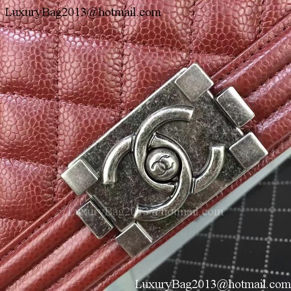 Boy Chanel Flap Bags Original Wine Cannage Pattern A67088 Silver Boy Chanel Flap Bags Original Wine Cannage Pattern A67088 Silver